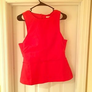 H&M Red Peplum Top